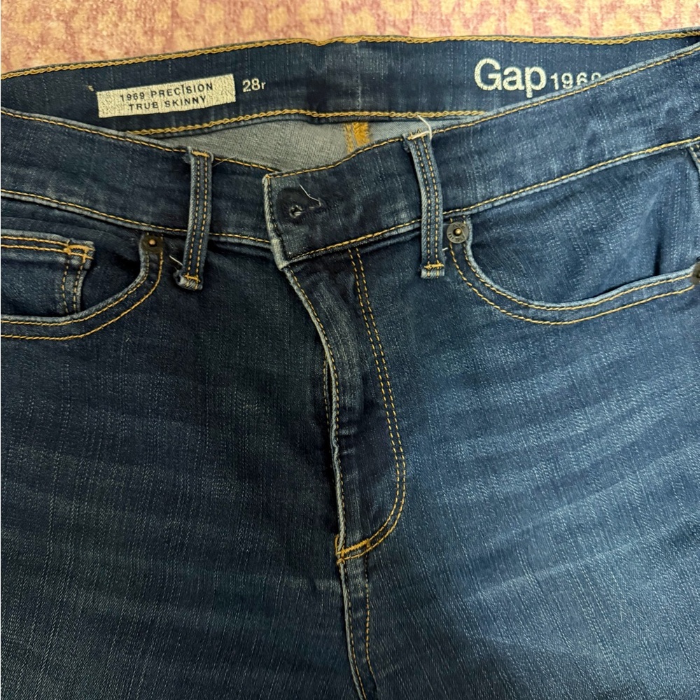 GAP 1969 Precision True Skinny Women's Skinny Jeans - Deep Blue 28R - Picture 3 of 5